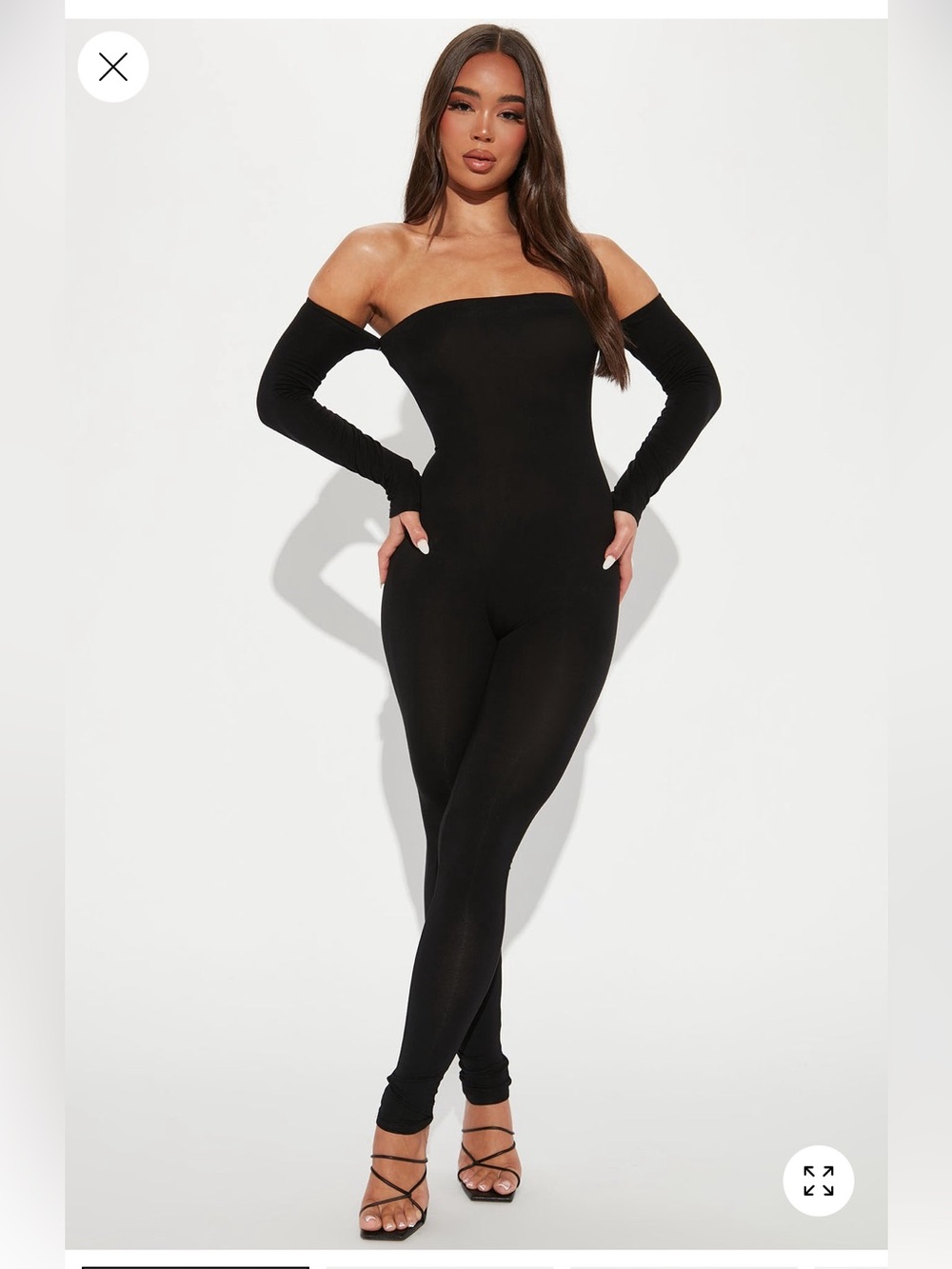 Fashion Nova Soothe Off-the-Shoulder Black Jumpsuit